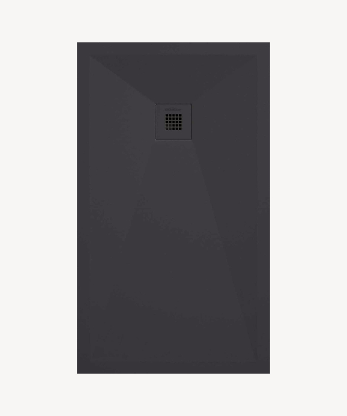 Receveur de douche lisse anthracite Stone Plus, grille de couleur