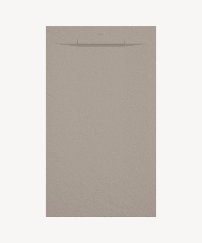 Receveur de douche de la collection Zeus en teinte sable et à la texture pierre