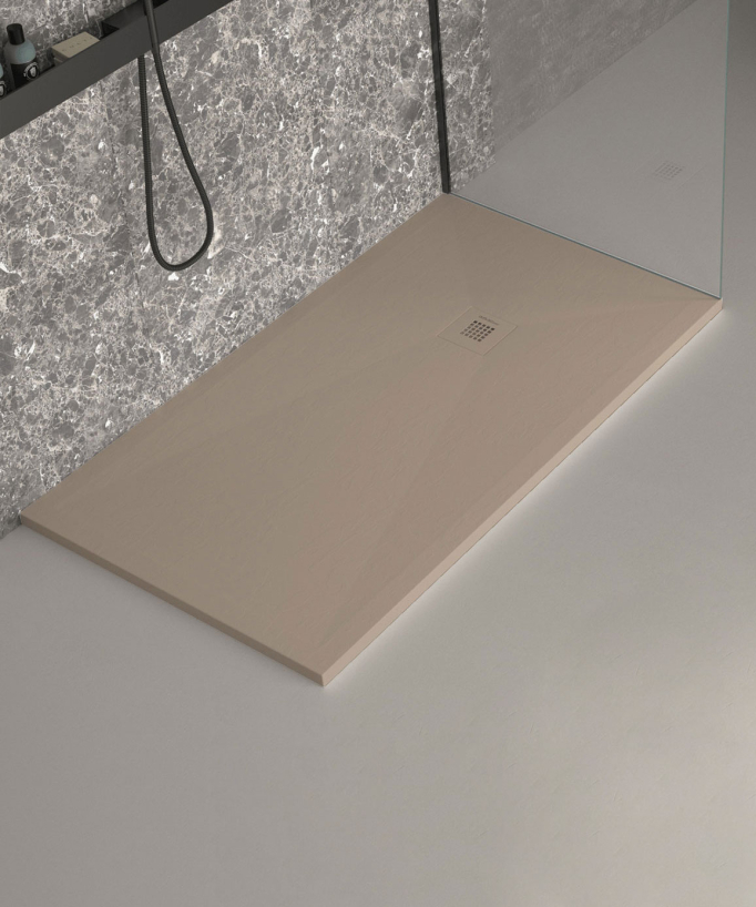 Receveur de douche moka ardoise Stone Plus