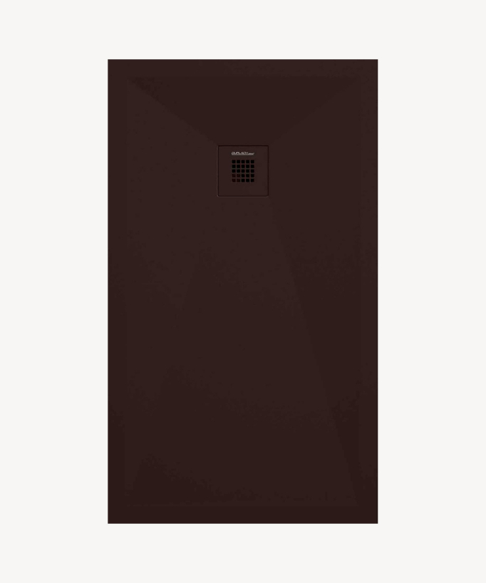 Receveur de douche chocolat lisse Stone Plus