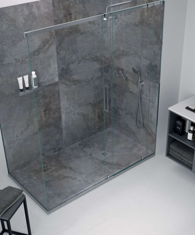 Receveur de douche Ciment 01 finition Lisse Stone 3D
