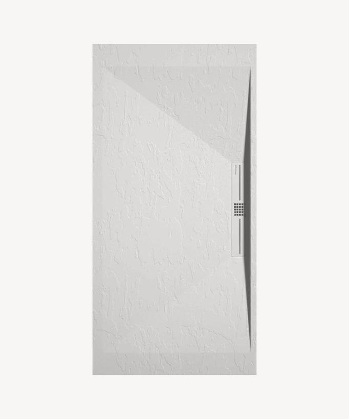 Receveur de douche Blanc, Ardoise Stone SIDE, grille de couleur