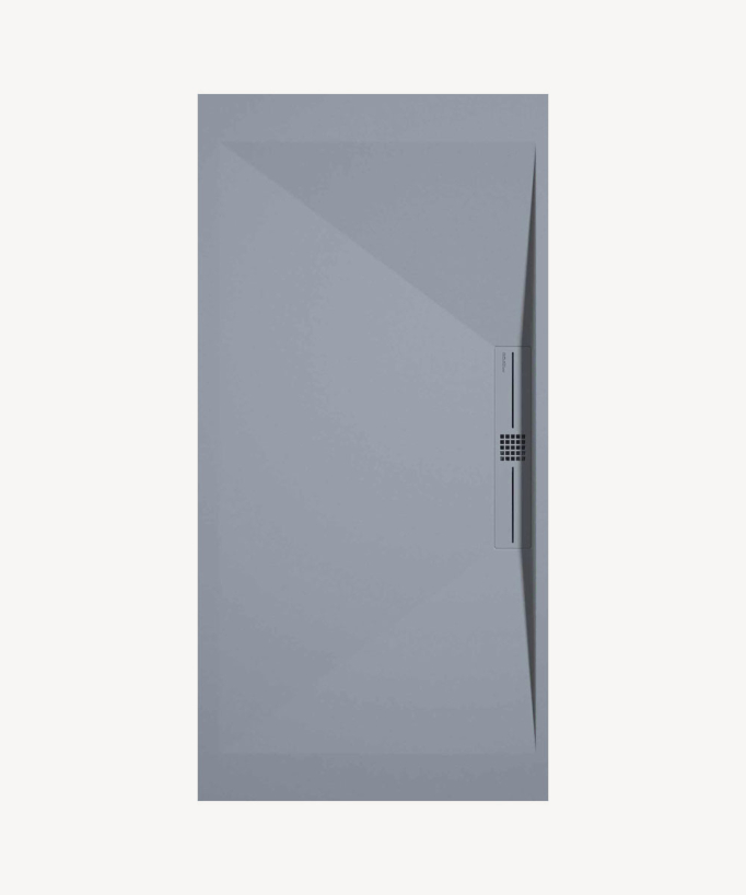 Receveur de douche Gris, Lisse Stone SIDE, grille de couleur