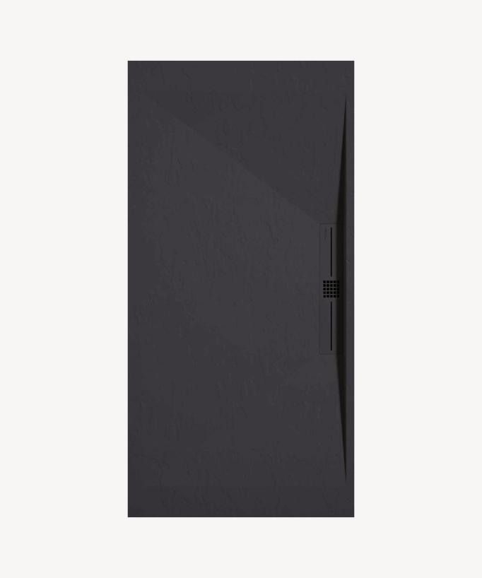 Receveur de douche Anthracite, Ardoise Stone SIDE, grille de couleur