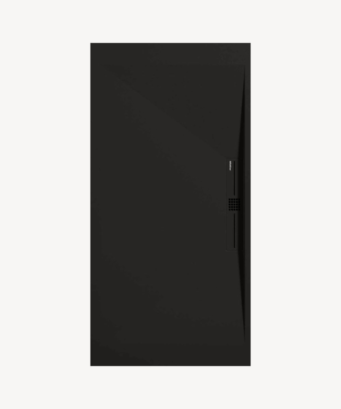 Receveur de douche Noir, Lisse Stone SIDE, grille de couleur
