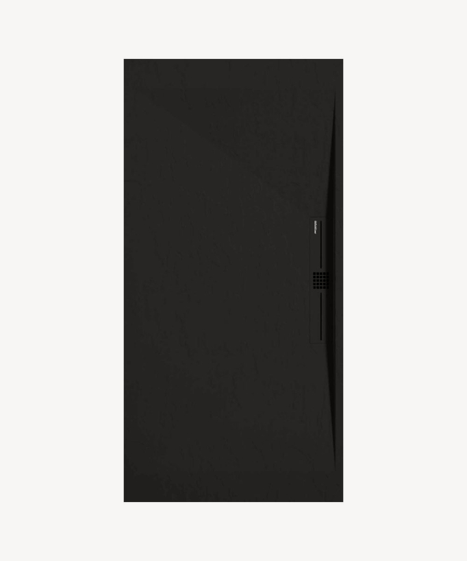 Receveur de douche Noir, Ardoise Stone SIDE, grille de couleur