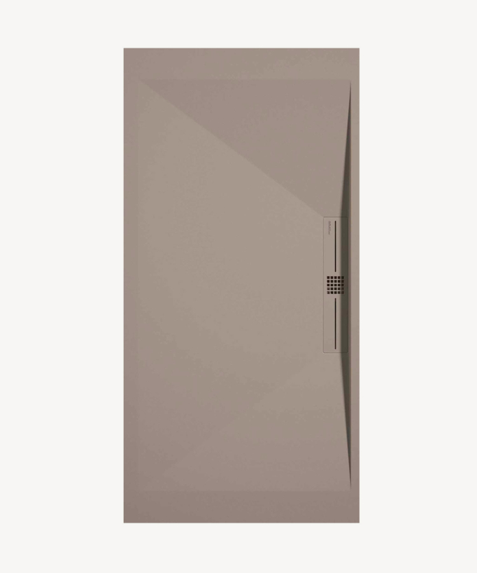 Receveur de douche Sable, finition Lisse Stone SIDE, grille de couleur
