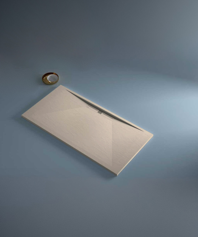 Receveur de douche Sable, Ardoise Stone SIDE, grille de couleur