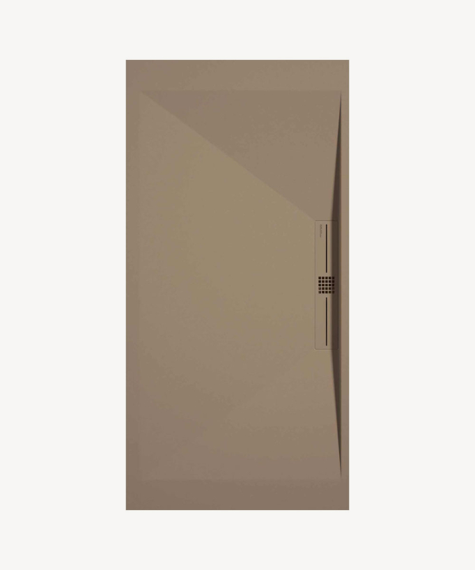 Receveur de douche Moka, Lisse Stone SIDE, grille de couleur