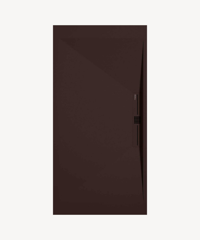 Receveur de douche Chocolat, Lisse Stone SIDE, grille de couleur