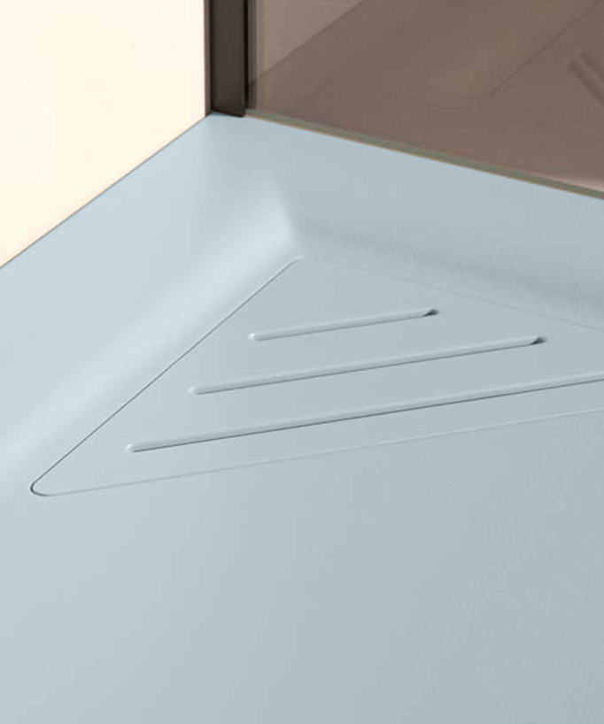 Receveur de douche Gris, finition  Stone MIO, grille de couleur