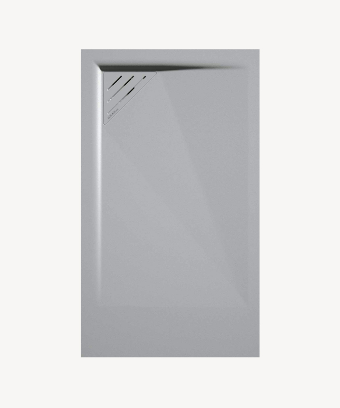 Receveur de douche Gris 7035, finition Lisse Stone MIO, grille de couleur