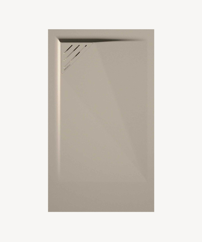 Receveur de douche Crème, finition Lisse Stone MIO, grille de couleur