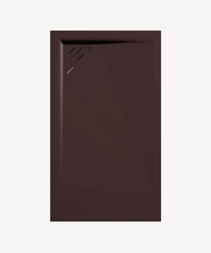 Receveur de douche Chocolat, finition Lisse Stone MIO, grille de couleur