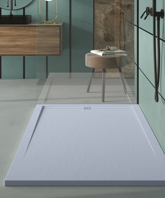 Receveur de douche Gris, finition Ardoise Stone CACH, grille de couleur