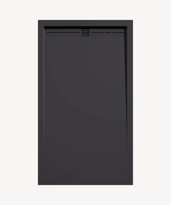 Receveur de douche Anthracite, finition Lisse Stone CACH, grille de couleur
