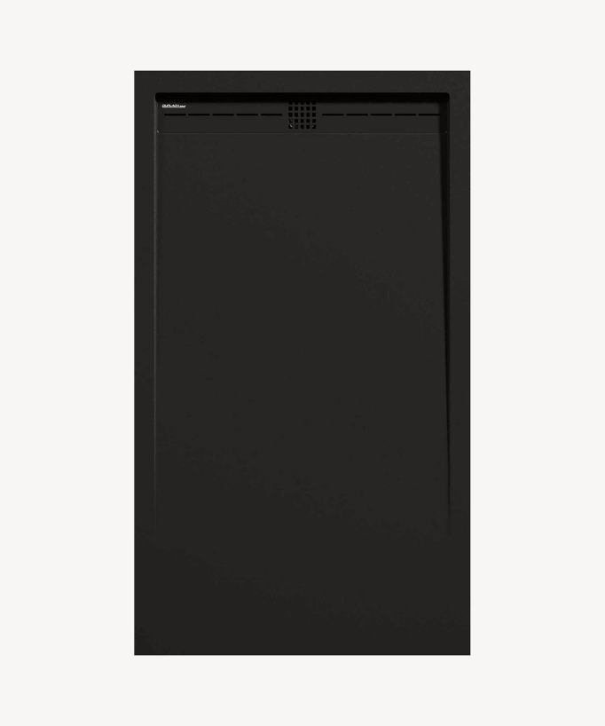 Receveur de douche Noir, finition Lisse Stone CACH, grille de couleur