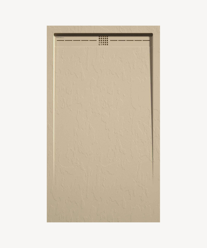 Receveur de douche Crème, finition Ardoise Stone CACH, grille de couleur