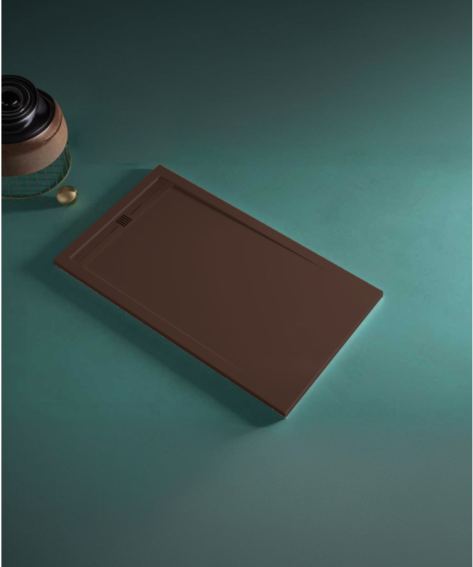 Receveur de douche Chocolat, finition Lisse Stone CACH
