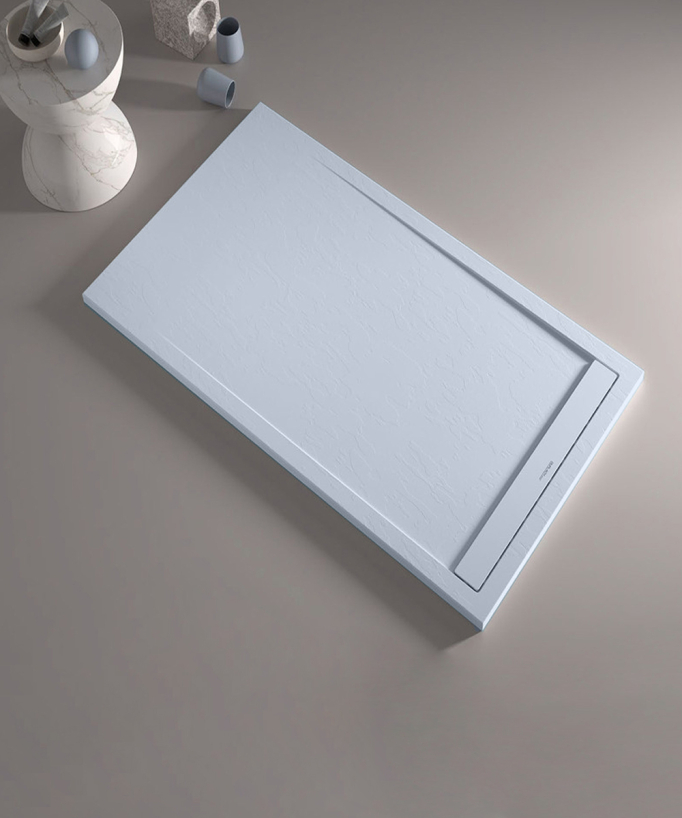 Receveur de douche Gris, finition Ardoise Stone SMART, grille de couleur