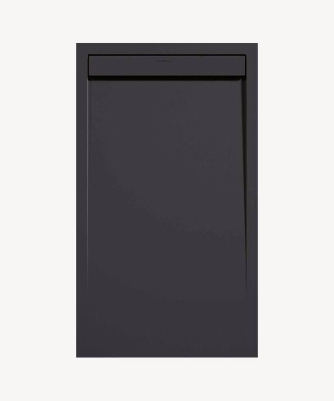 Receveur de douche Anthracite, finition Lisse Stone SMART, grille de couleur