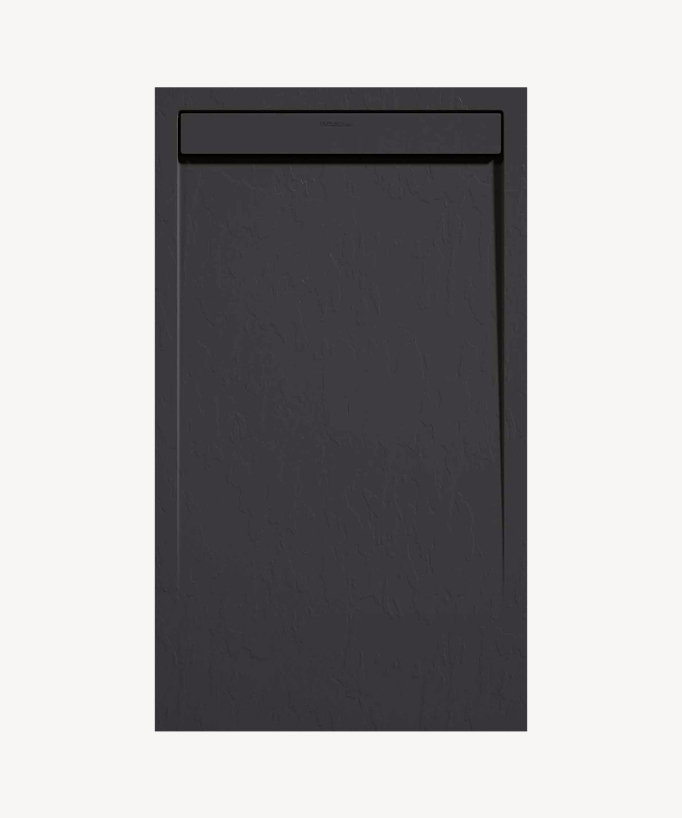 Receveur de douche Anthracite, finition Ardoise Stone SMART, grille de couleur