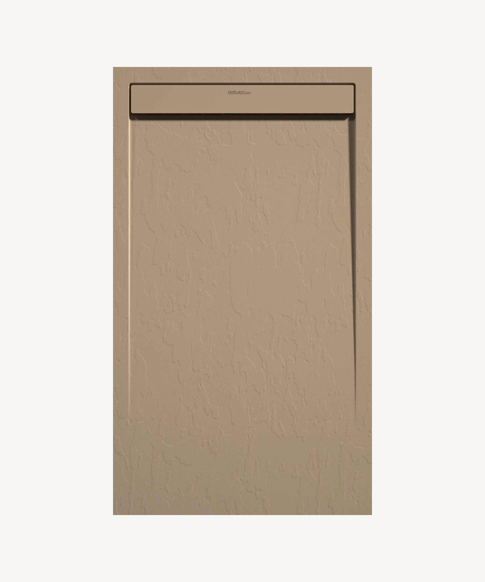Receveur de douche Moka, finition Ardoise Stone SMART, grille de couleur