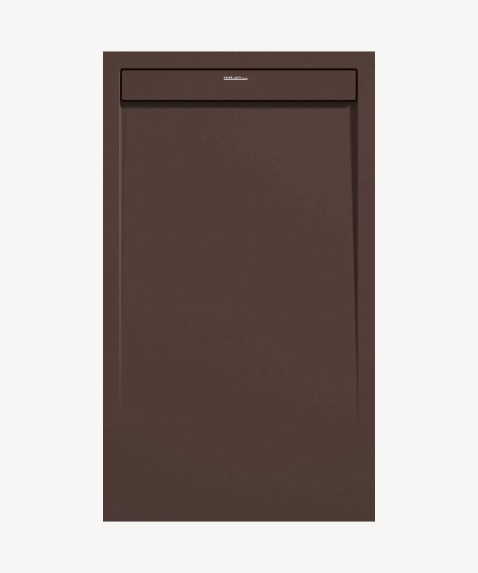 Receveur de douche Chocolat, finition Lisse Stone SMART, grille de couleur