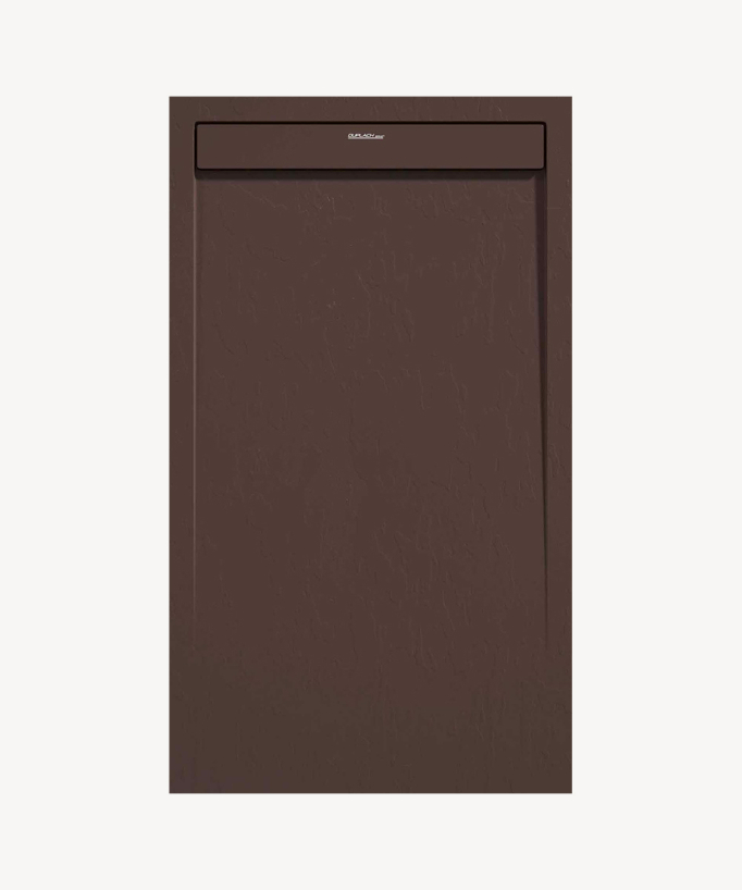 Receveur de douche Chocolat, finition Ardoise Stone SMART, grille de couleur