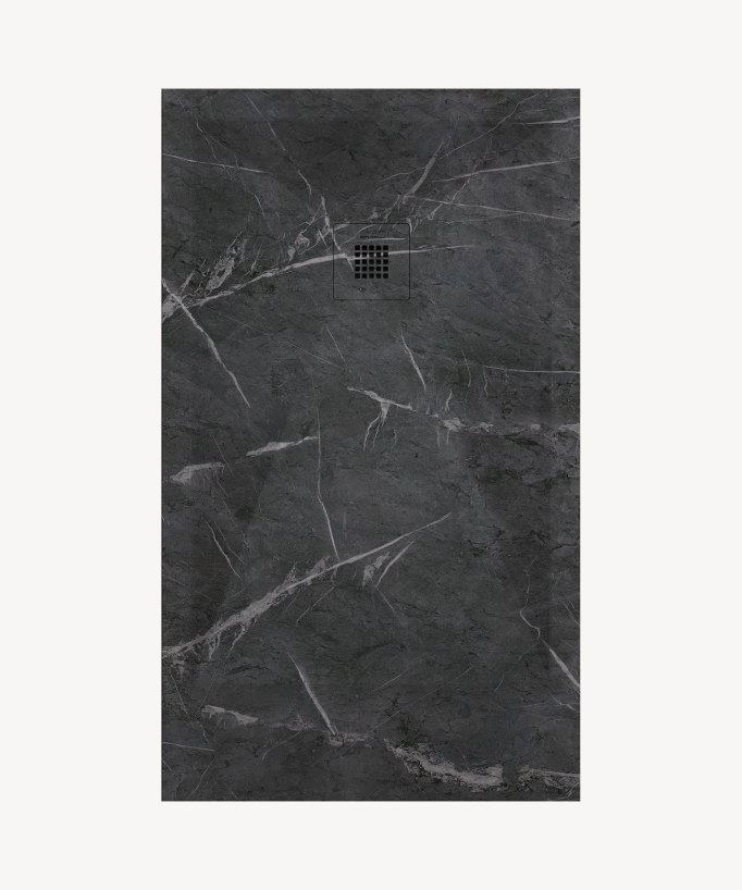 Receveur de douche Marquina, finition Lisse Stone 3D, grille de couleur