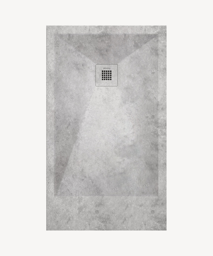 Receveur de douche Béton, finition Lisse Stone 3D, grille de couleur