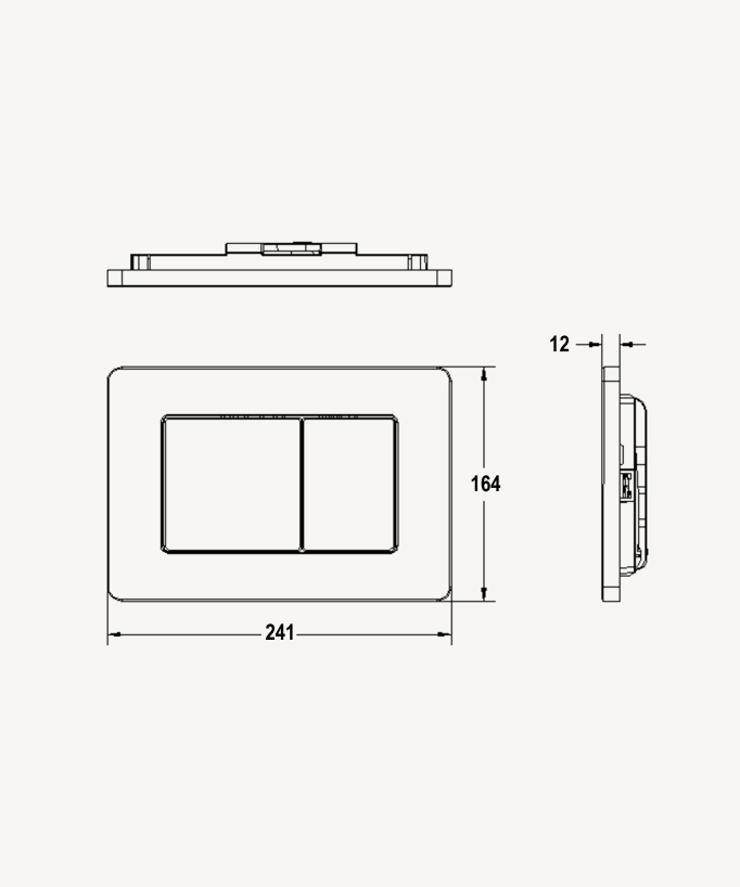 Plaque de déclenchement en acier pour bâti-support Sigma Geberit