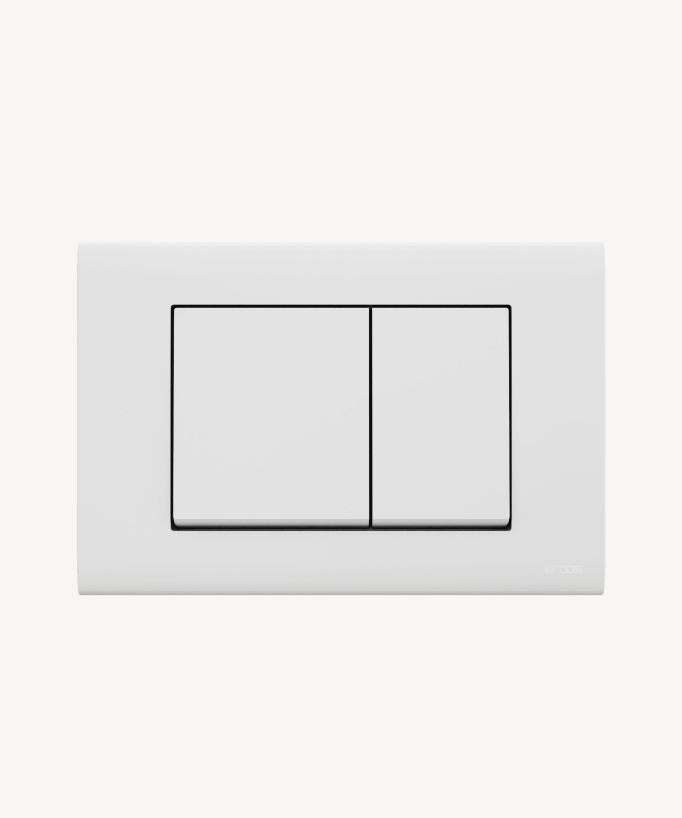 Plaque de commande avec double touche compatible avec Sigma Geberit