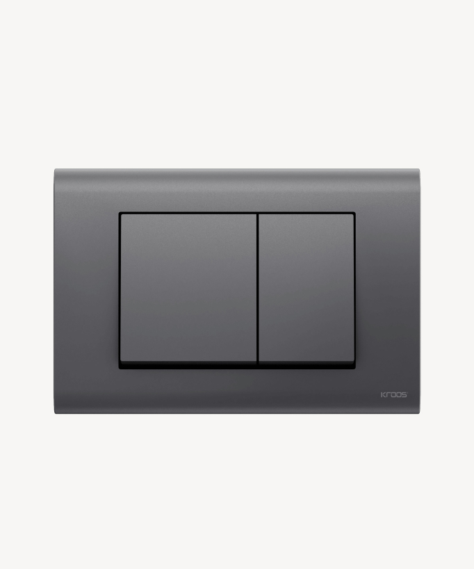 Plaque de commande avec double touche compatible avec Sigma Geberit - Gris anthracite satiné