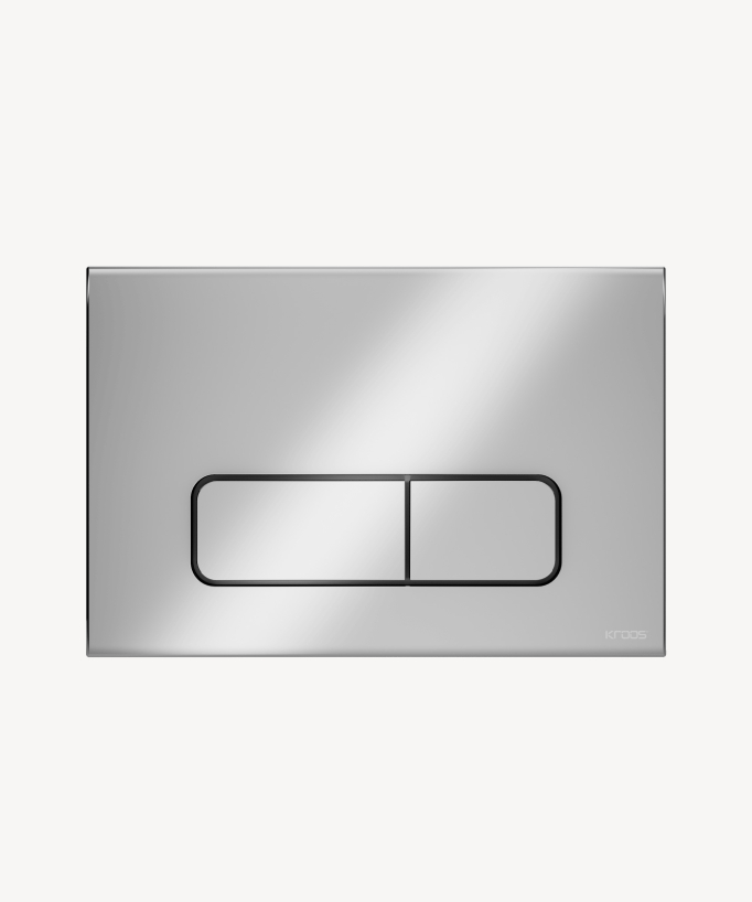 Plaque de déclenchement rectangulaire compatible avec le bâti-support Sigma Geberit - Chromé