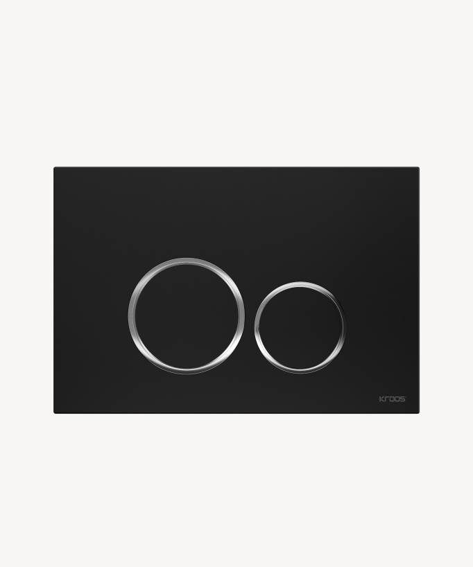 Plaque de déclenchement rond double touche pour bâti-support Sigma Geberit - Noir mat