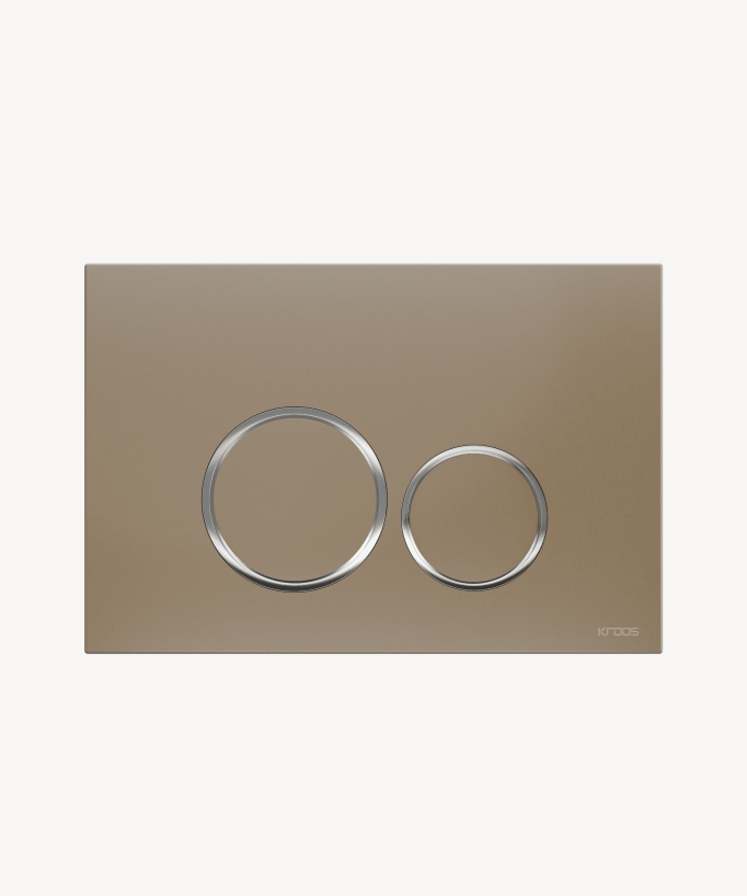 Plaque de déclenchement rond double touche pour bâti-support Sigma Geberit - Laiton brossé