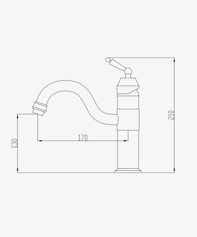 Robinet de lavabo en bronze - Rome