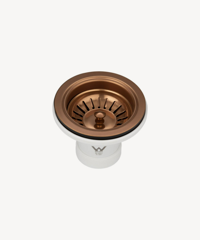 Évier de cuisine simple 380 mm - cuivre brossé - Balsa
