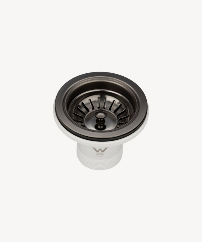 Évier de cuisine simple 380 mm - gun metal brossé - Balsa