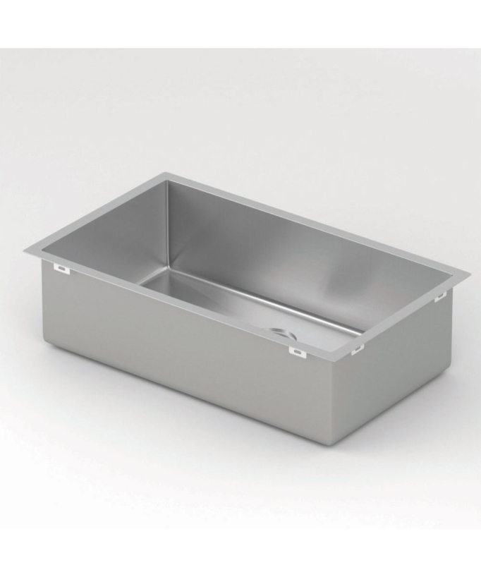 Évier simple 750 mm - acier inoxydable - Hiba