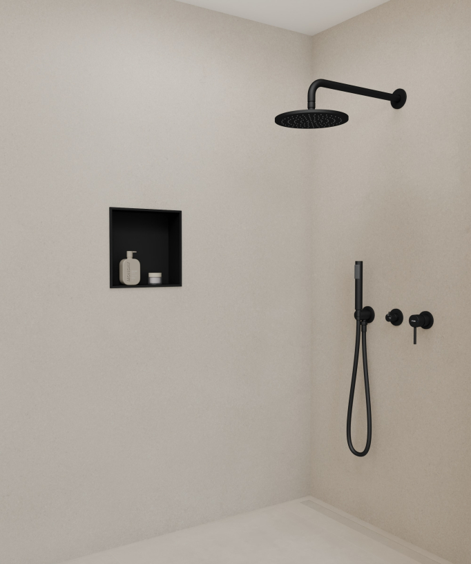 Niche salle de bain encastrable - Noir