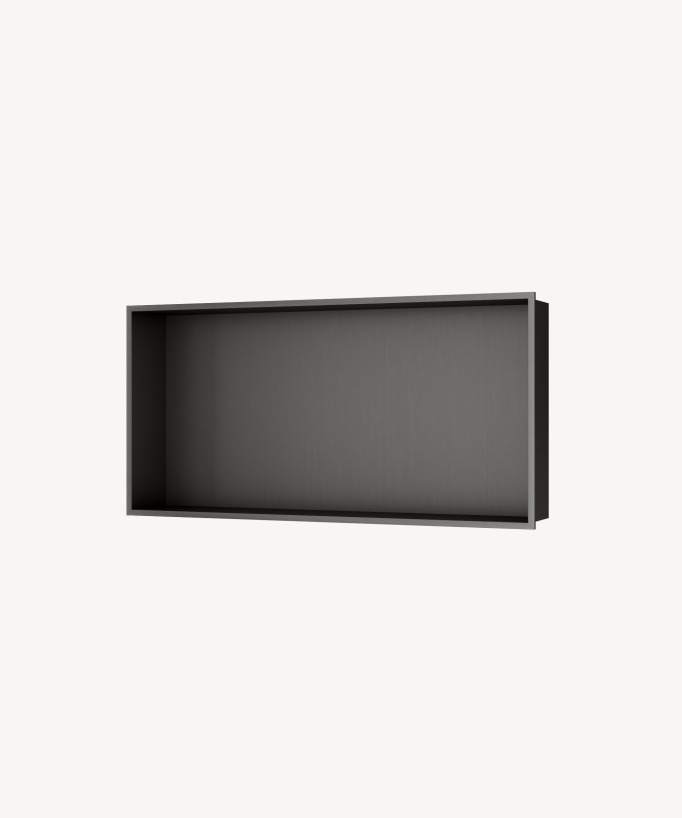 Niche murale de salle de bain en acier inoxydable - Gun métal