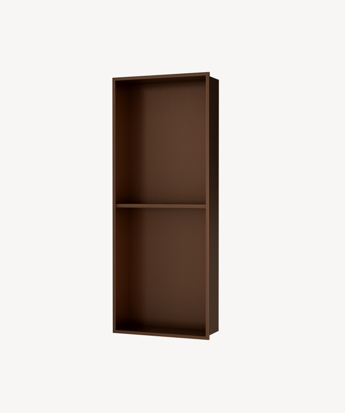 Niche de salle de bain inox 2 compartiments - Or rose brossé