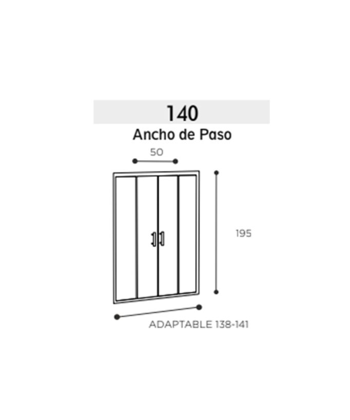 Paroi de douche à double porte coulissante Chromé, Série Q
