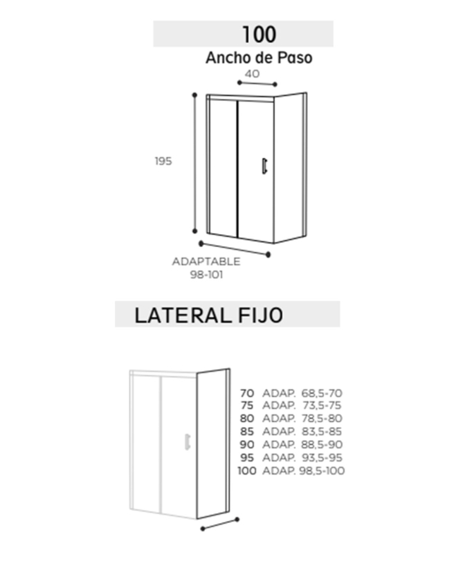 Paroi de douche avec porte coulissante Chromé, Série Q