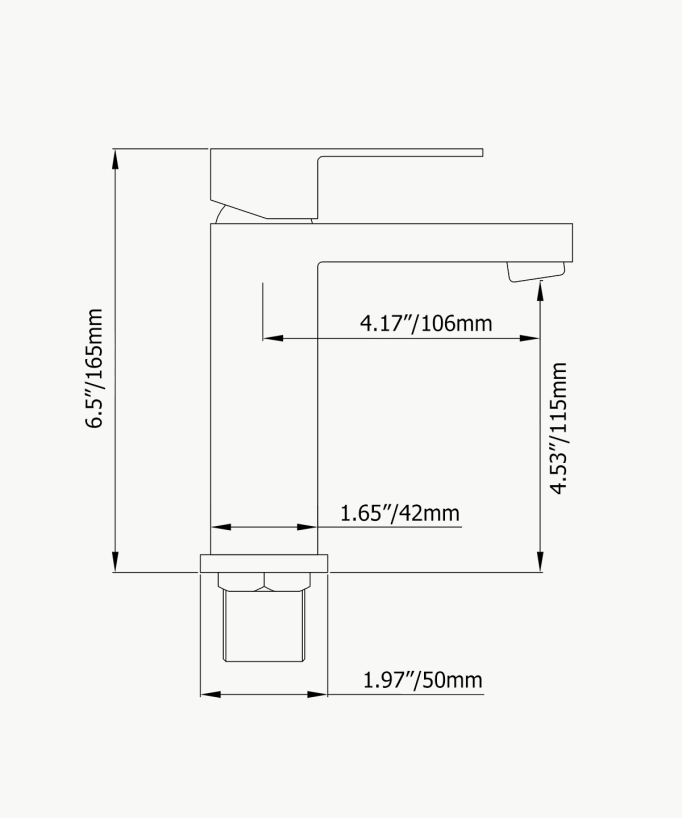 Robinet mitigeur lavabo Gun métal - Sirius