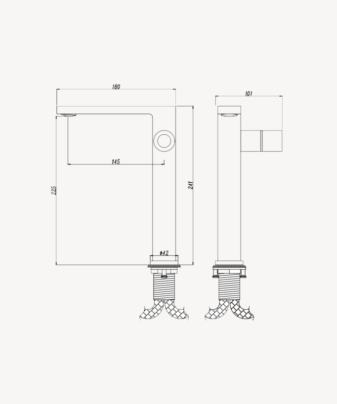 Mitigeur vasque Or rose - Syrma