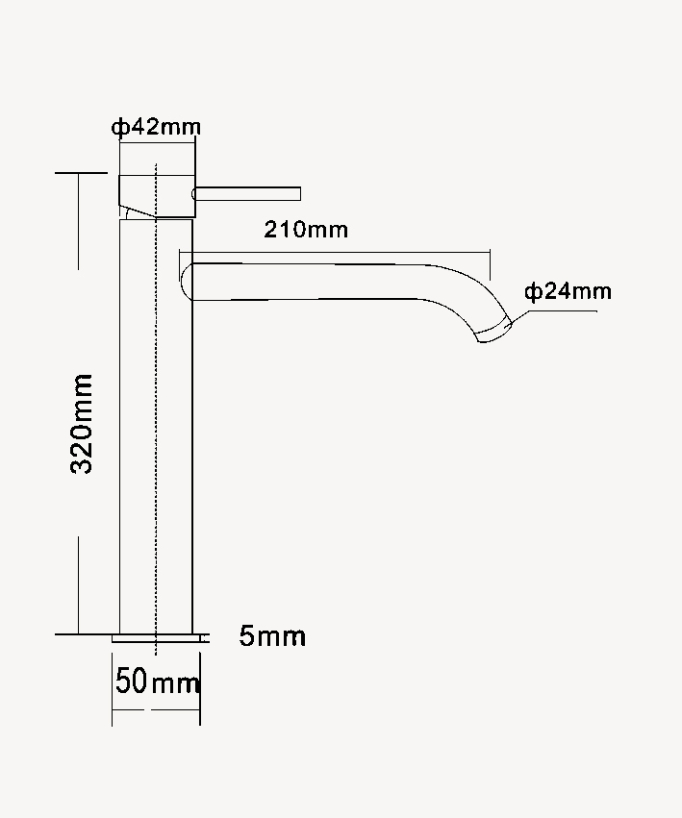 Mitigeur vasque avec bec long - Corbeau