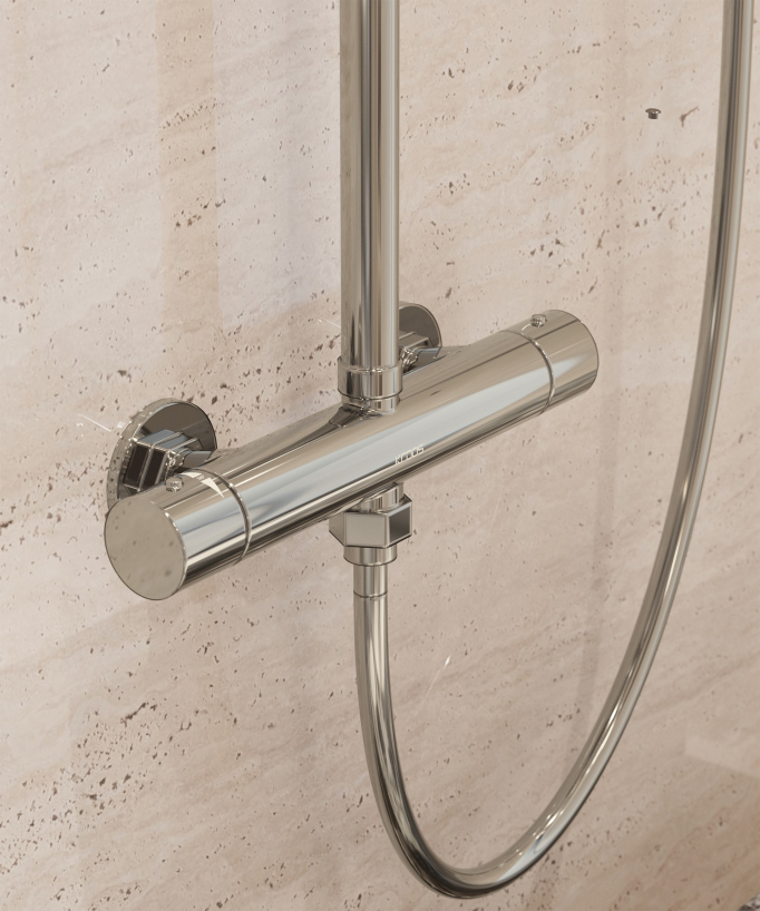 Colonne de douche thermostatique murale - Fiumina